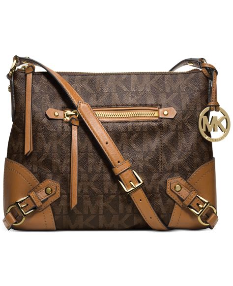 leather messenger bag michael kors|Michael Kors Messenger bag women.